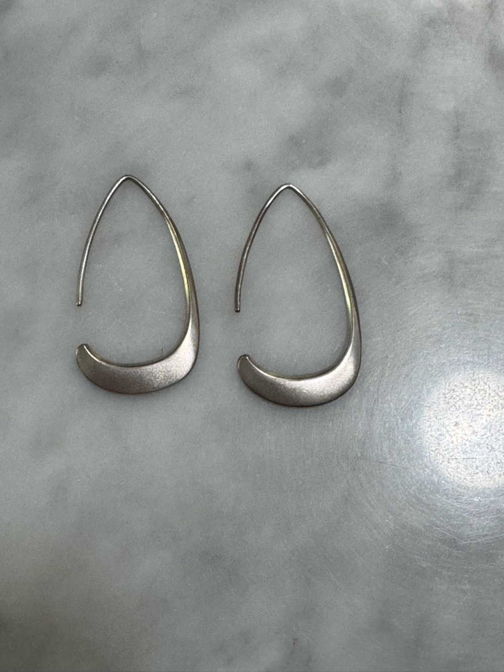 Silpada Sterling Silver Curved Hoop Drop Earrings - Women Jewelry